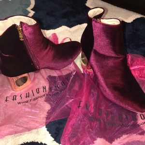 Short chunky heel booties from Fashion Nova